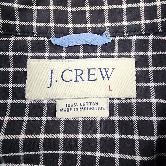 J Crew Shirt Mens Large Black White Check Long Sleeve Casual Button Down Preppy - Picture 3 of 15